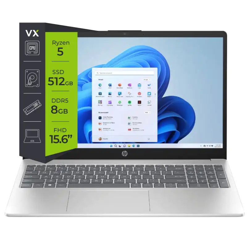 Notebook HP 15-fc0041wm Ryzen 5 8Gb 512Gb 15.6″ W11